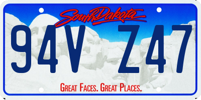 SD license plate 94VZ47