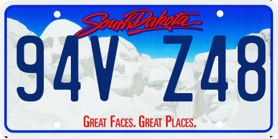 SD license plate 94VZ48
