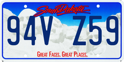 SD license plate 94VZ59