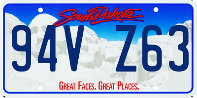 SD license plate 94VZ63