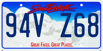 SD license plate 94VZ68