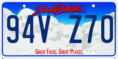 SD license plate 94VZ70