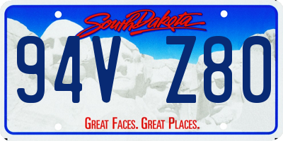 SD license plate 94VZ80