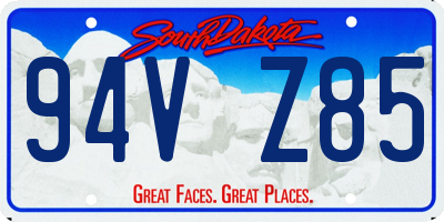 SD license plate 94VZ85