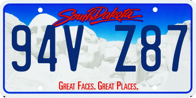 SD license plate 94VZ87
