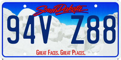 SD license plate 94VZ88
