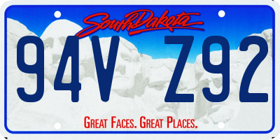 SD license plate 94VZ92