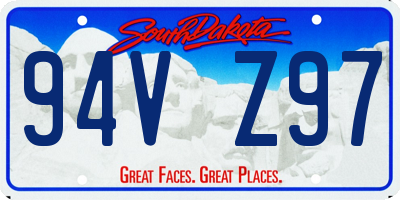 SD license plate 94VZ97