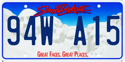 SD license plate 94WA15