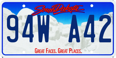 SD license plate 94WA42