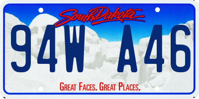 SD license plate 94WA46