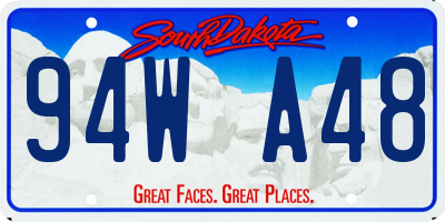 SD license plate 94WA48