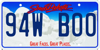 SD license plate 94WB00