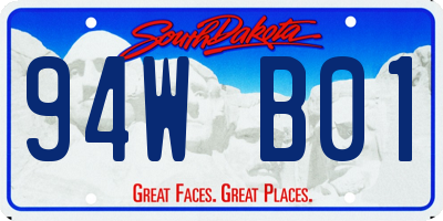 SD license plate 94WB01