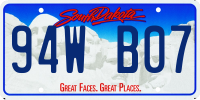 SD license plate 94WB07