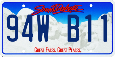 SD license plate 94WB11