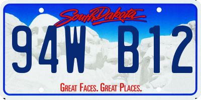 SD license plate 94WB12