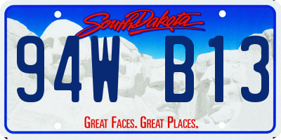SD license plate 94WB13