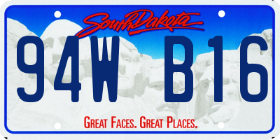 SD license plate 94WB16