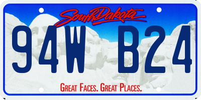 SD license plate 94WB24