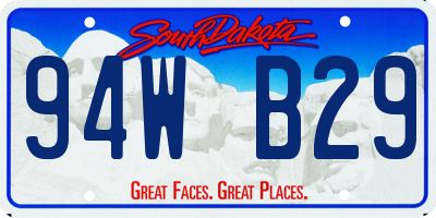 SD license plate 94WB29