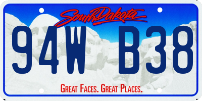 SD license plate 94WB38
