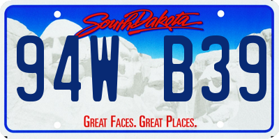 SD license plate 94WB39