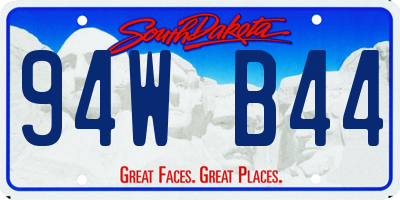 SD license plate 94WB44