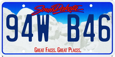 SD license plate 94WB46