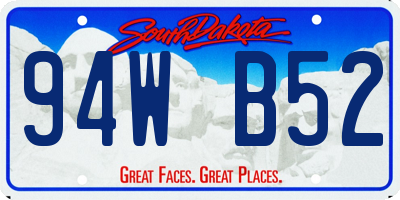 SD license plate 94WB52