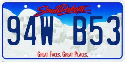 SD license plate 94WB53