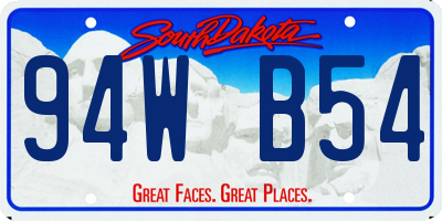 SD license plate 94WB54