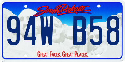 SD license plate 94WB58