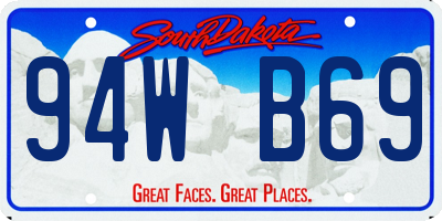 SD license plate 94WB69