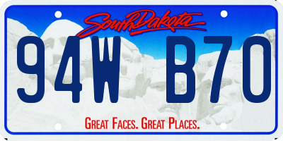 SD license plate 94WB70