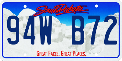 SD license plate 94WB72