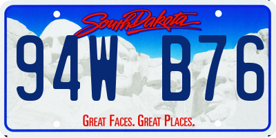 SD license plate 94WB76