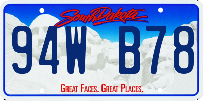 SD license plate 94WB78