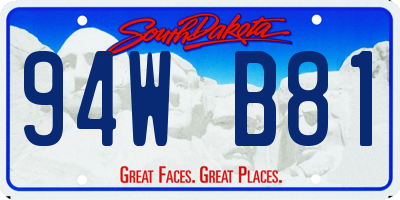SD license plate 94WB81