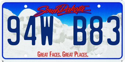 SD license plate 94WB83