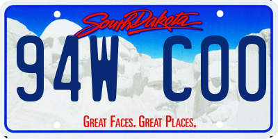 SD license plate 94WC00