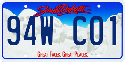 SD license plate 94WC01