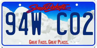 SD license plate 94WC02