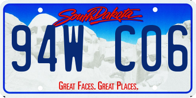 SD license plate 94WC06