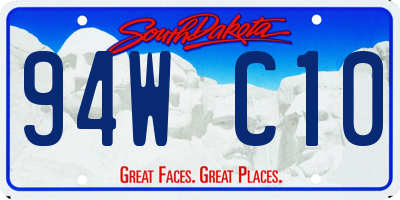 SD license plate 94WC10