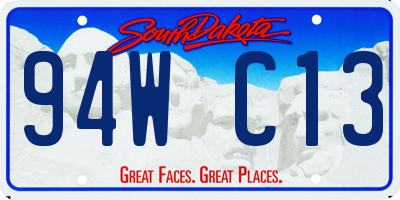 SD license plate 94WC13