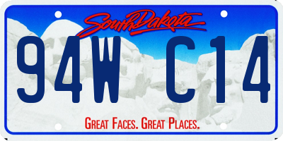 SD license plate 94WC14
