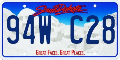 SD license plate 94WC28