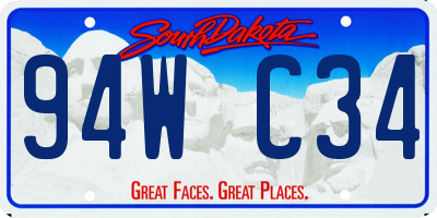 SD license plate 94WC34