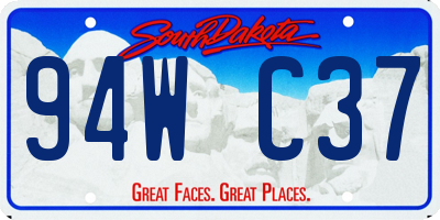 SD license plate 94WC37
